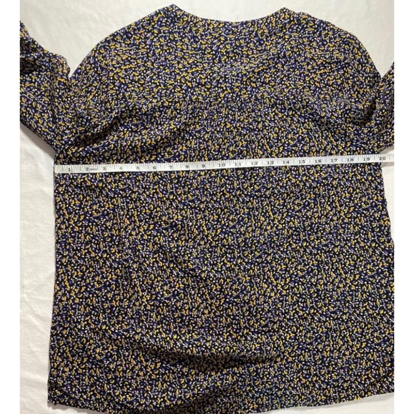 Maeve by Anthropologie Berwick Top Black Print Button Down Size S 3/4 Sleeves - Picture 4 of 14